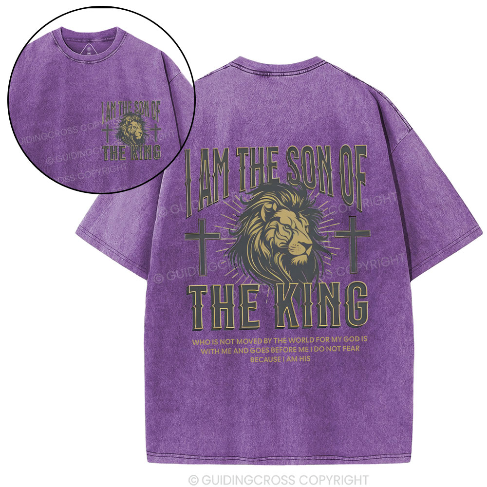 I Am Son Of The King Christian Washed T-Shirt