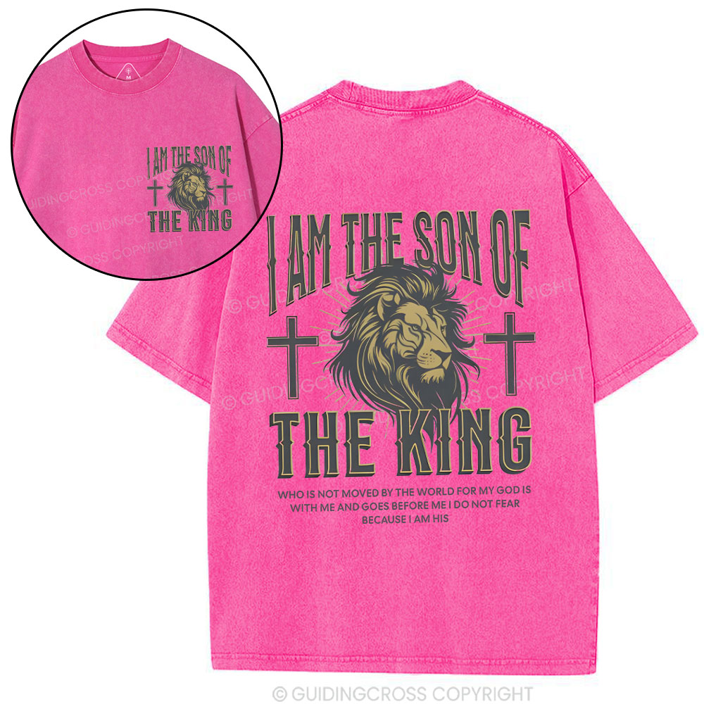 I Am Son Of The King Christian Washed T-Shirt