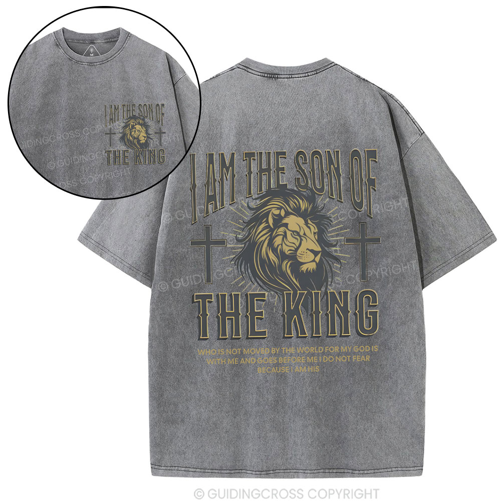 I Am Son Of The King Christian Washed T-Shirt