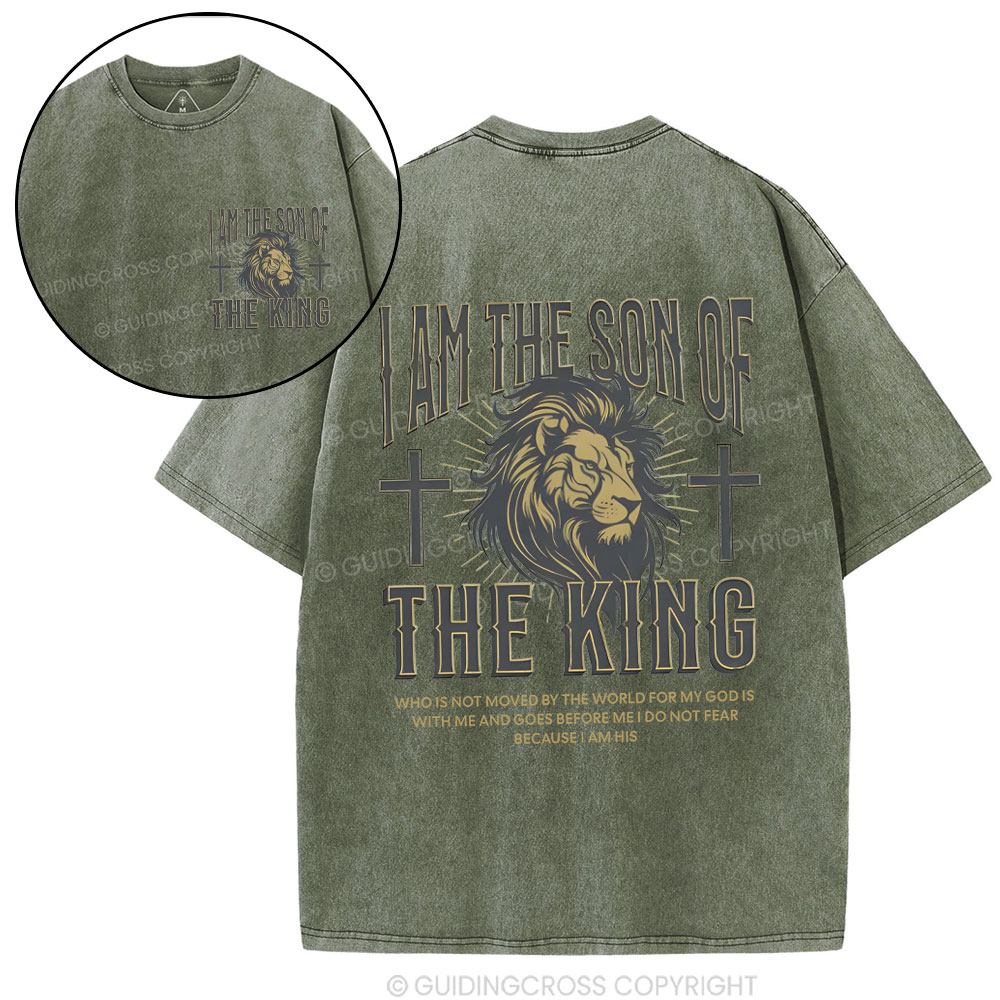 I Am Son Of The King Christian Washed T-Shirt