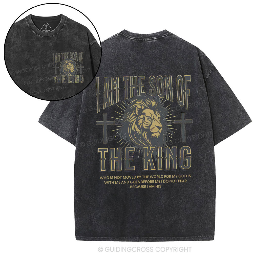 I Am Son Of The King Christian Washed T-Shirt