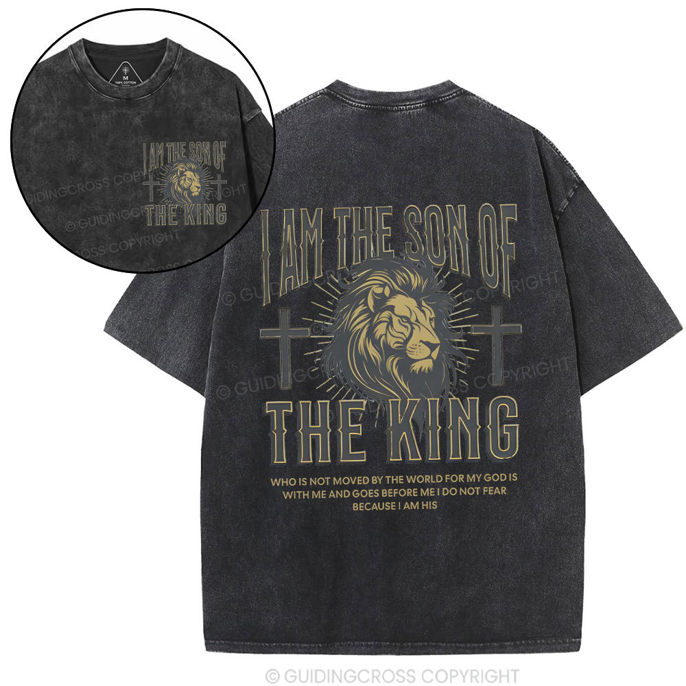I Am Son Of The King Christian Washed T-Shirt