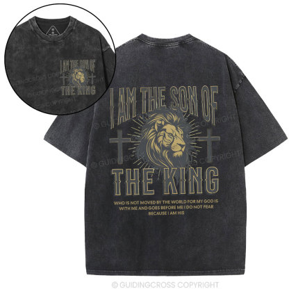 I Am Son Of The King Christian Washed T-Shirt