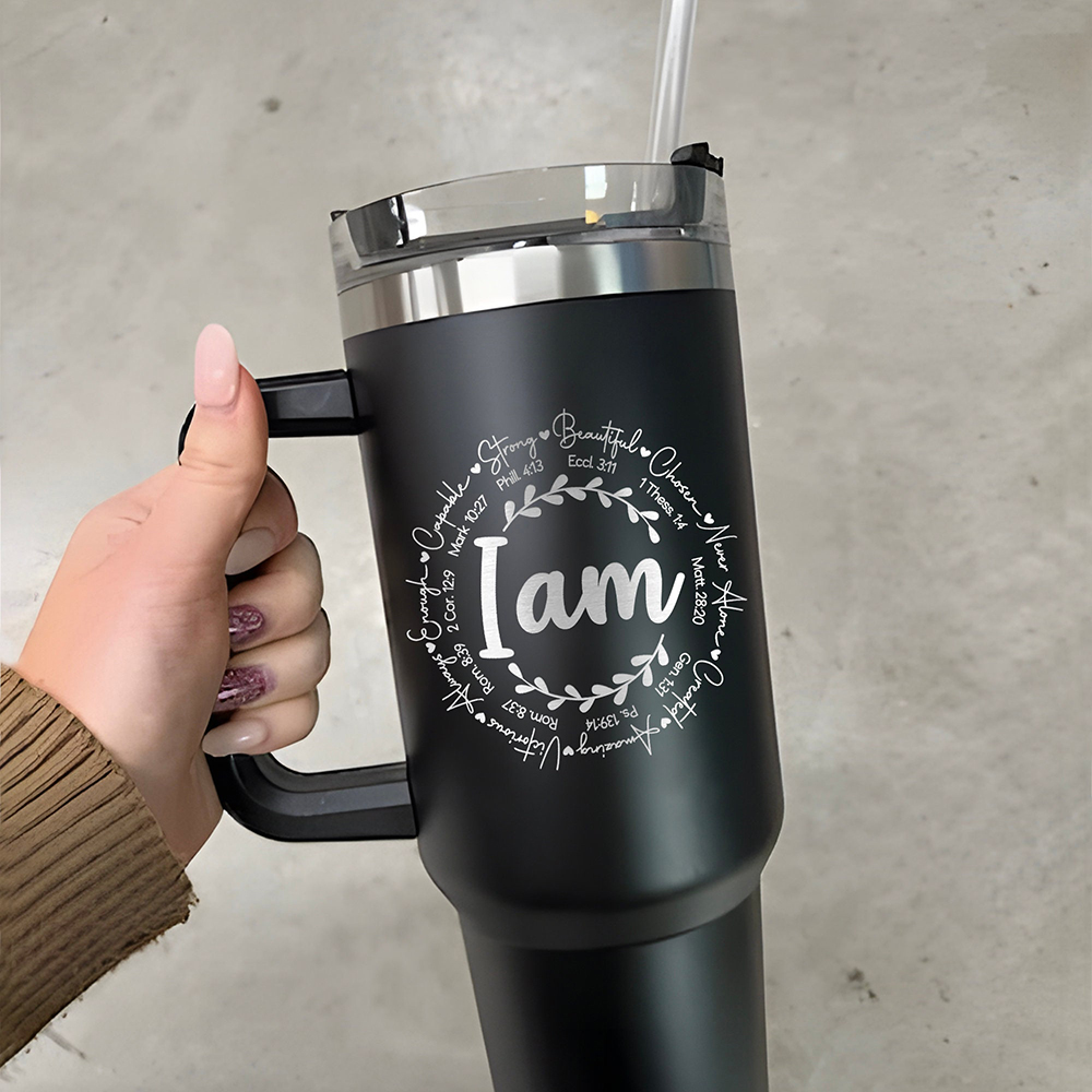 I Am Strong Beautiful Chosen Never Alone Created Amazing Christian 40OZ Tumbler