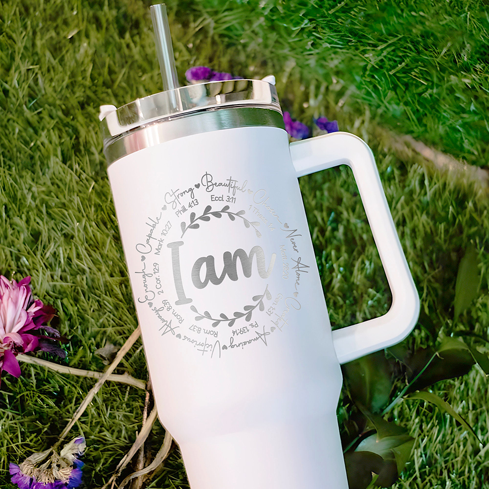 I Am Strong Beautiful Chosen Never Alone Created Amazing Christian 40OZ Tumbler