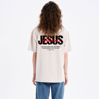 I Am The Alpha And Omega Christian Washed T-Shirt