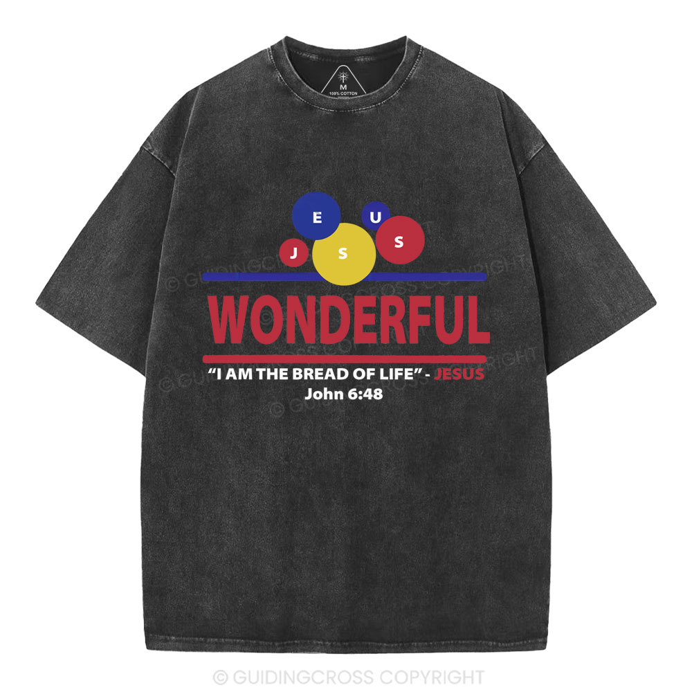 I Am The Bread Of Life Christian Washed T-Shirt