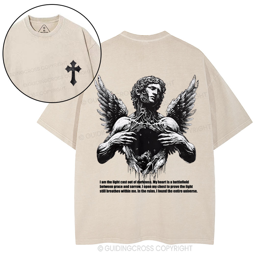 I Am The Light Cast Out Of Darkness Christian Washed T-Shirt