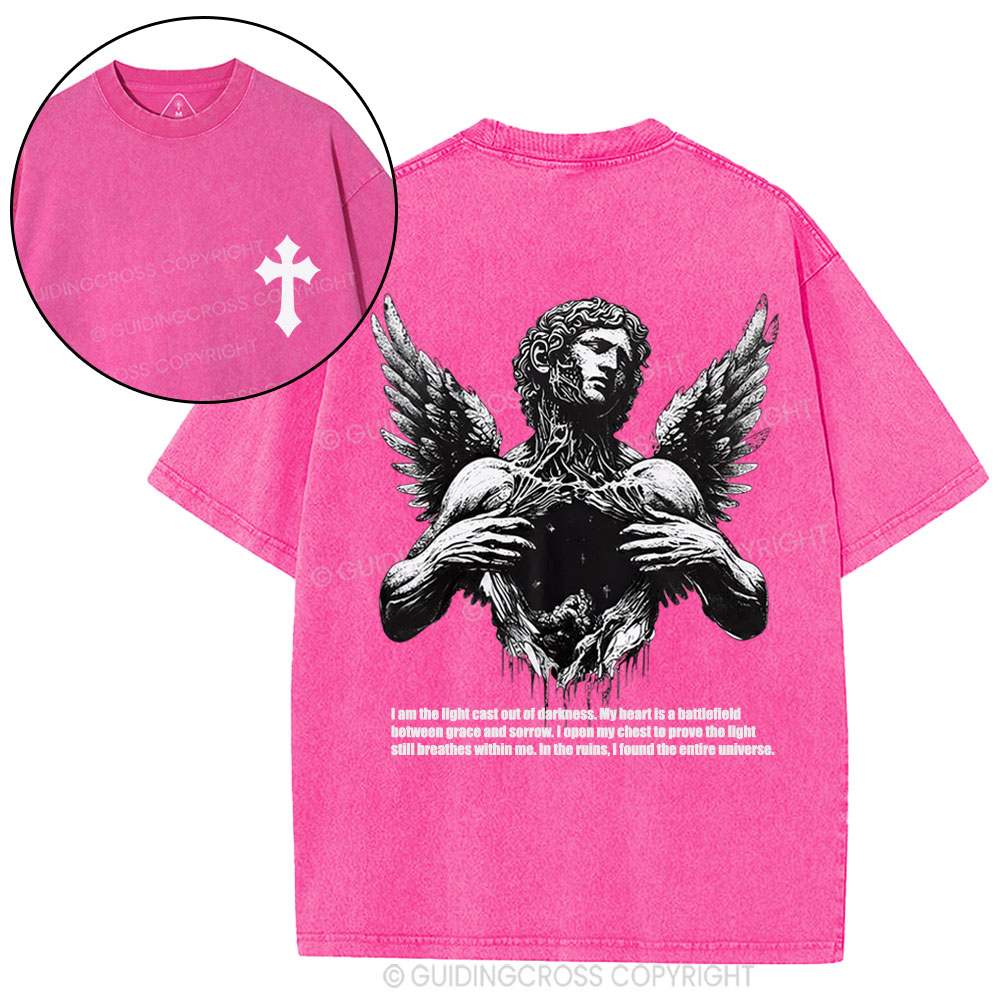 I Am The Light Cast Out Of Darkness Christian Washed T-Shirt