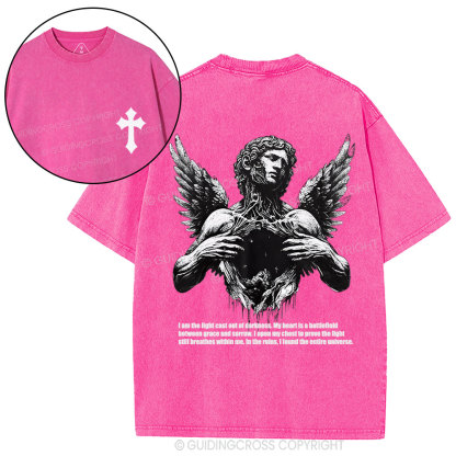 I Am The Light Cast Out Of Darkness Christian Washed T-Shirt