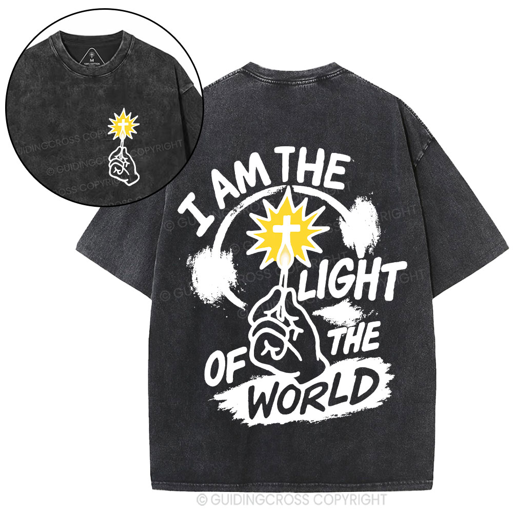 I Am The Light Of The World Christian Washed T-Shirt