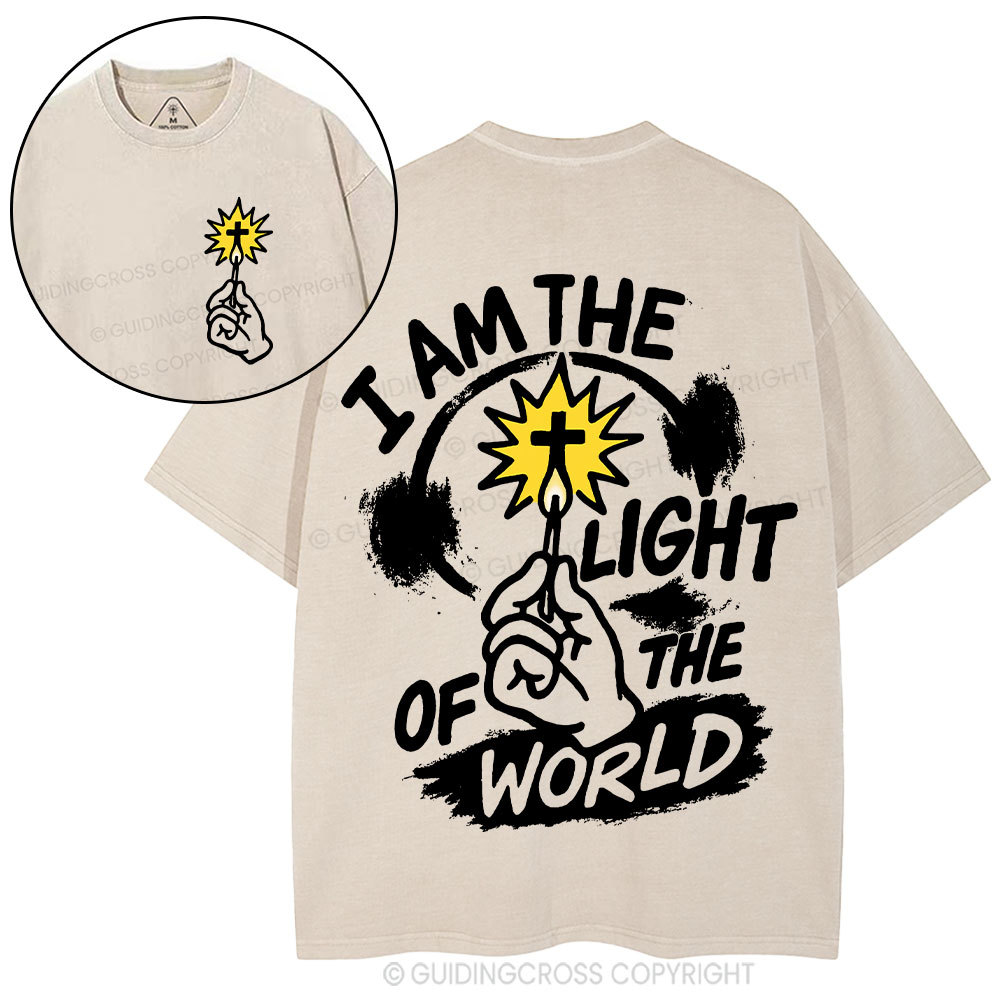 I Am The Light Of The World Christian Washed T-Shirt