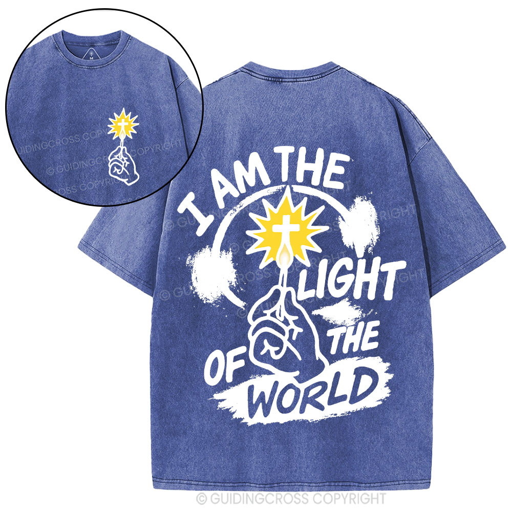 I Am The Light Of The World Christian Washed T-Shirt