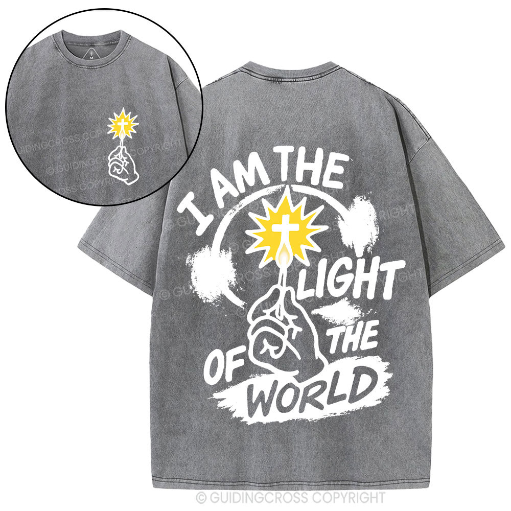 I Am The Light Of The World Christian Washed T-Shirt