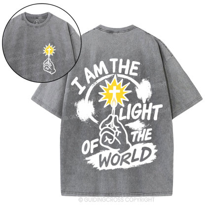 I Am The Light Of The World Christian Washed T-Shirt