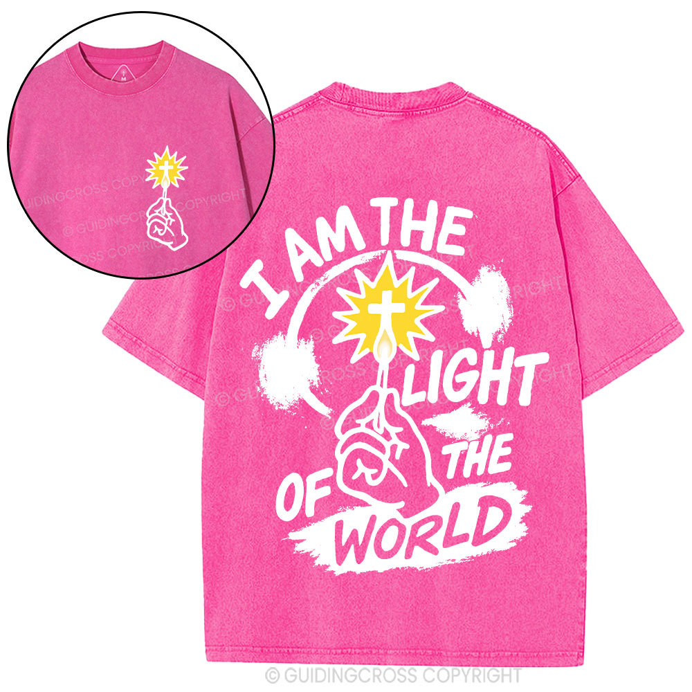 I Am The Light Of The World Christian Washed T-Shirt