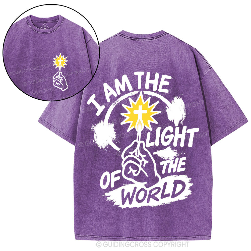 I Am The Light Of The World Christian Washed T-Shirt