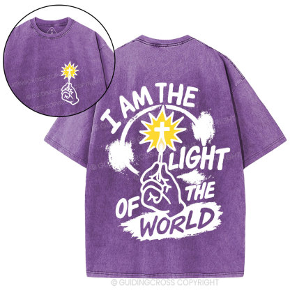 I Am The Light Of The World Christian Washed T-Shirt