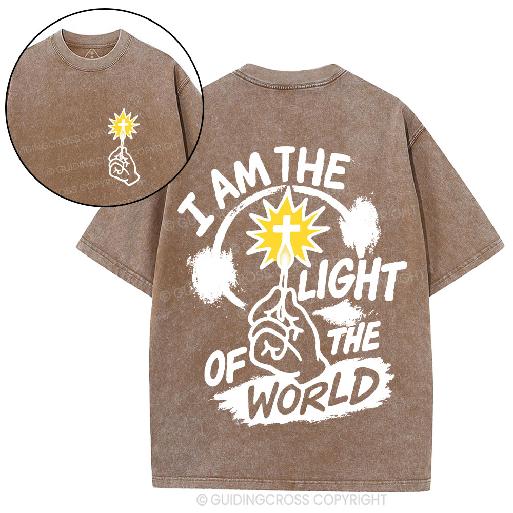 I Am The Light Of The World Christian Washed T-Shirt