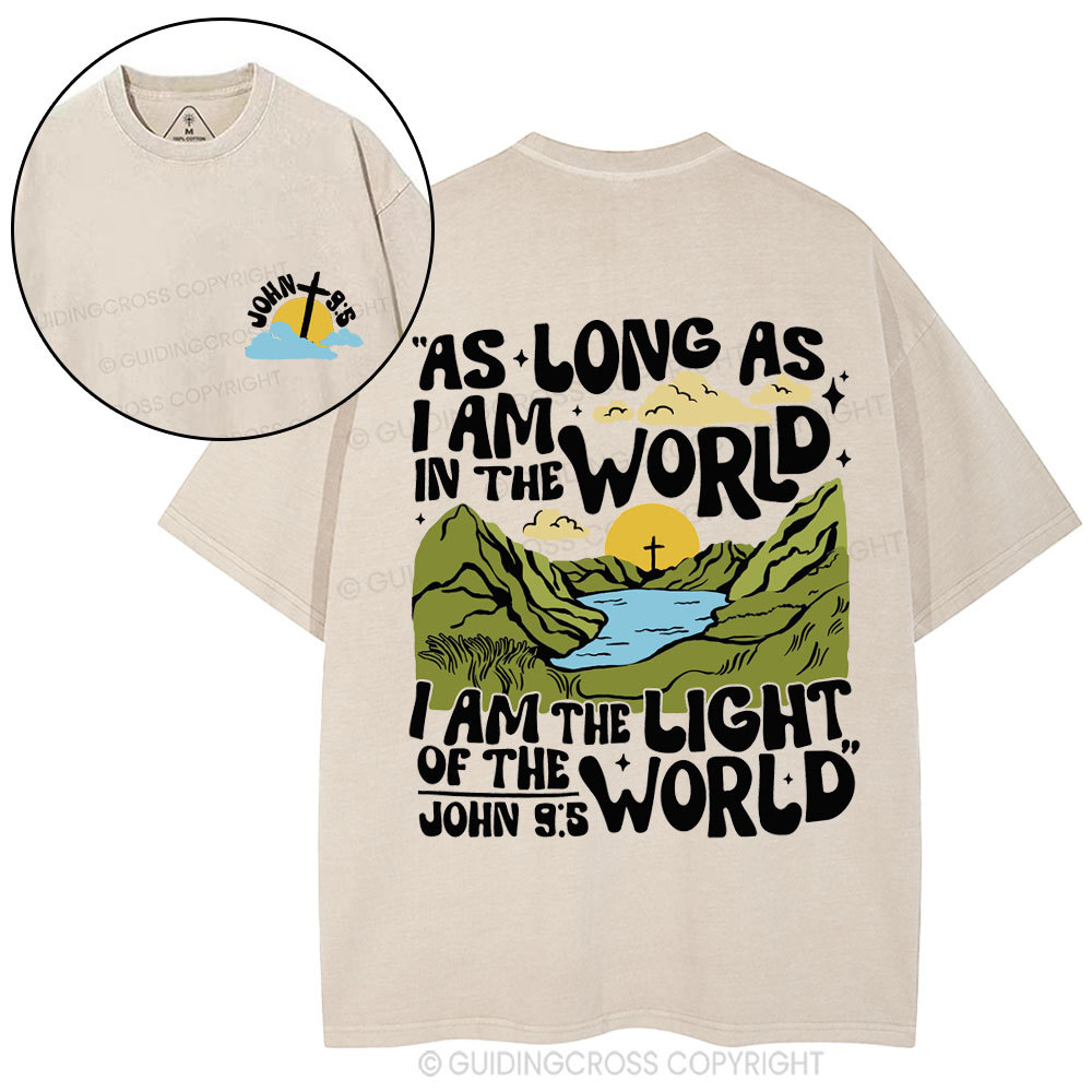 I Am The Light Of The World Christian Washed T-Shirt