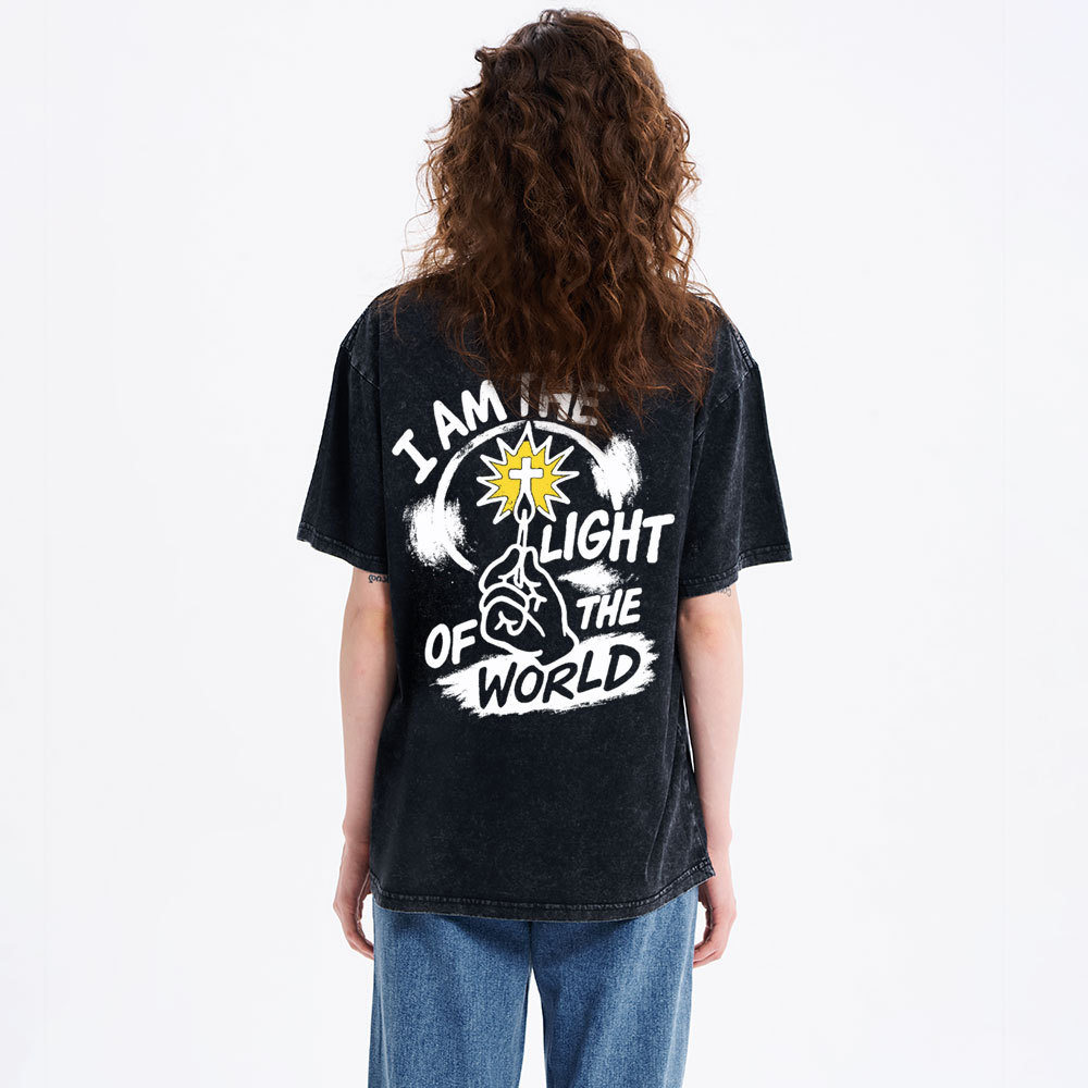 I Am The Light Of The World Christian Washed T-Shirt