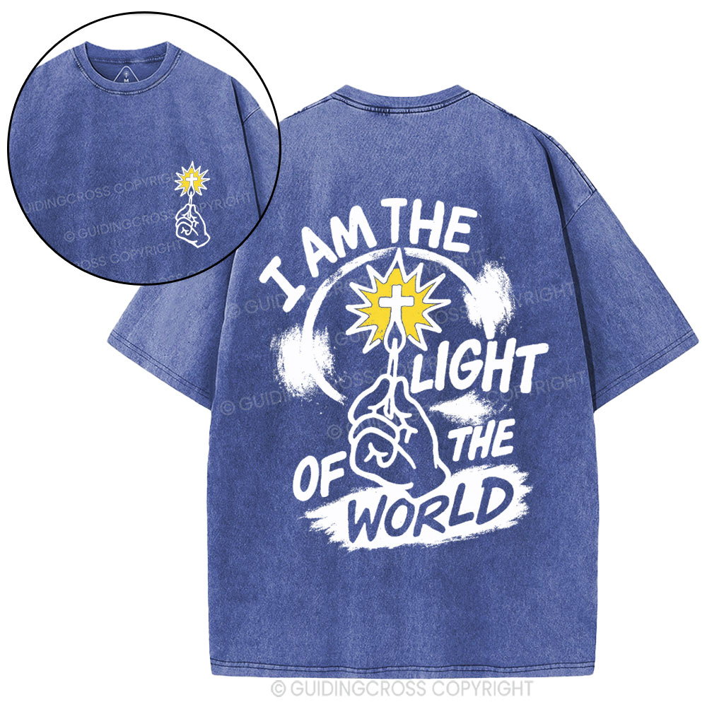 I Am The Light Of The World Christian Washed T-Shirt