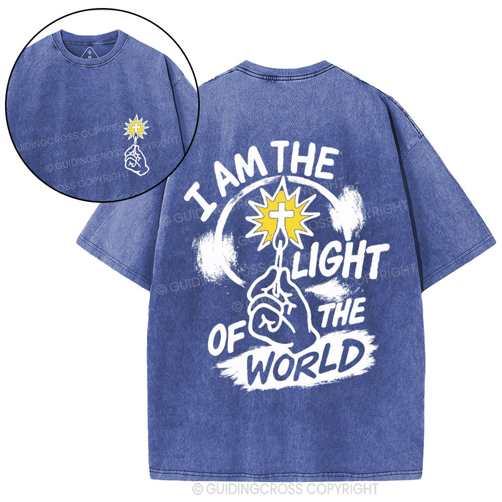 I Am The Light Of The World Christian Washed T-Shirt