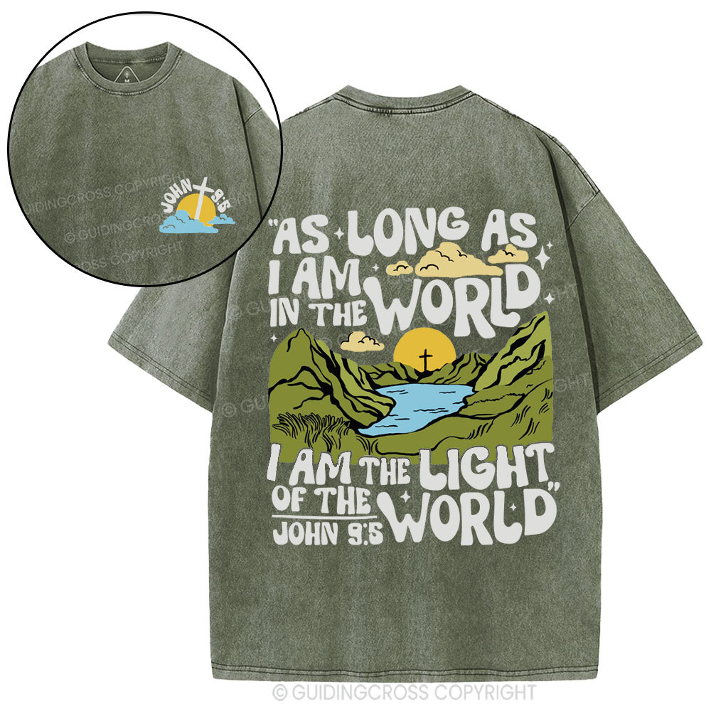 I Am The Light Of The World Christian Washed T-Shirt