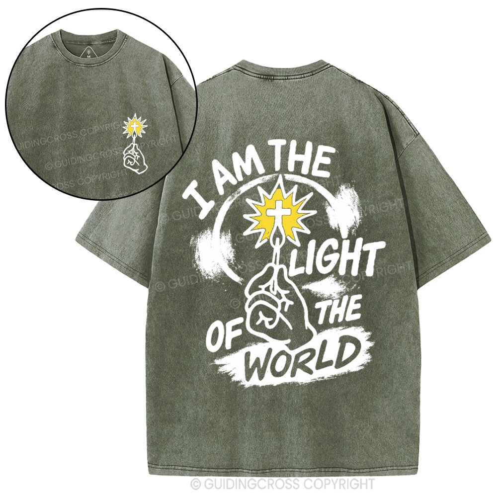 I Am The Light Of The World Christian Washed T-Shirt