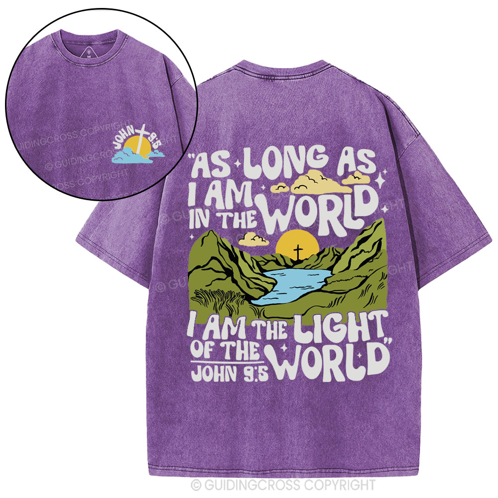 I Am The Light Of The World Christian Washed T-Shirt