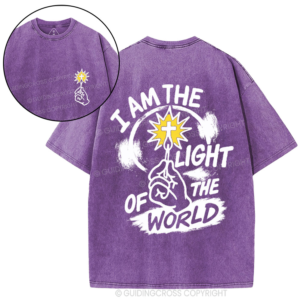I Am The Light Of The World Christian Washed T-Shirt