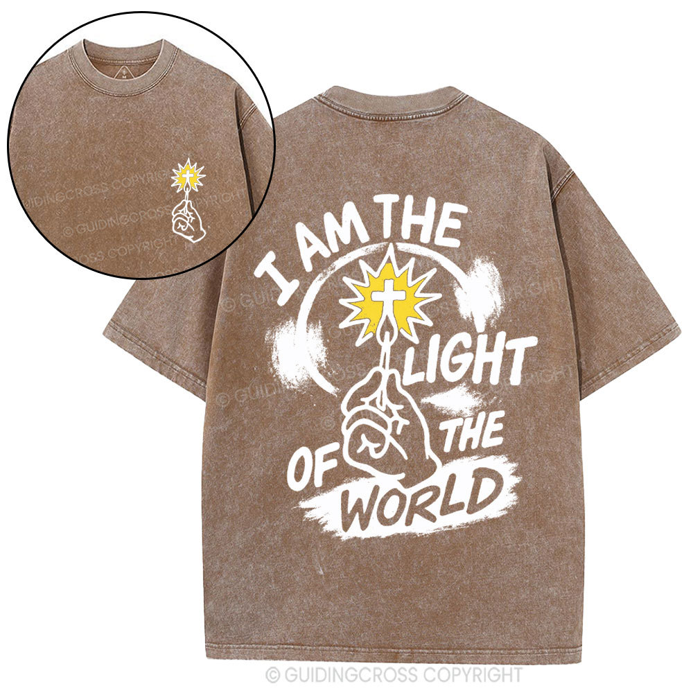 I Am The Light Of The World Christian Washed T-Shirt