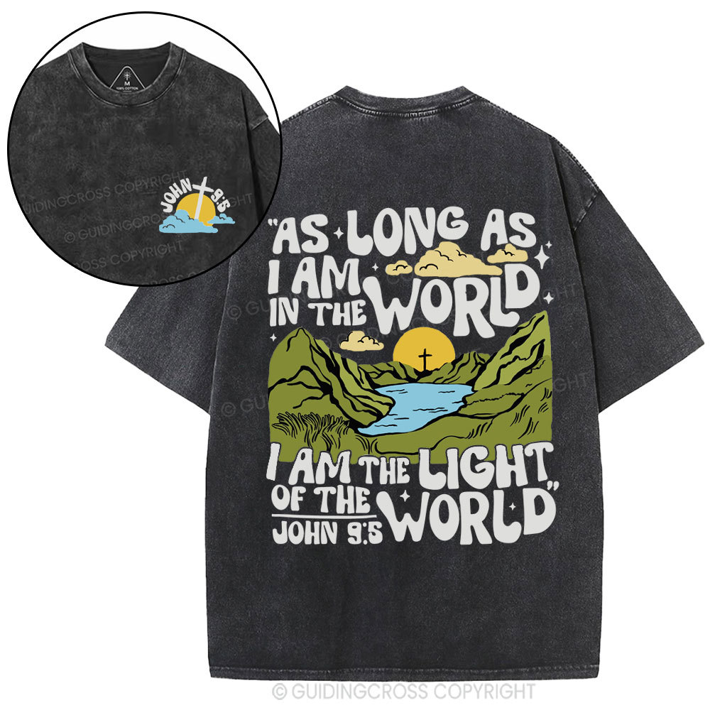 I Am The Light Of The World Christian Washed T-Shirt