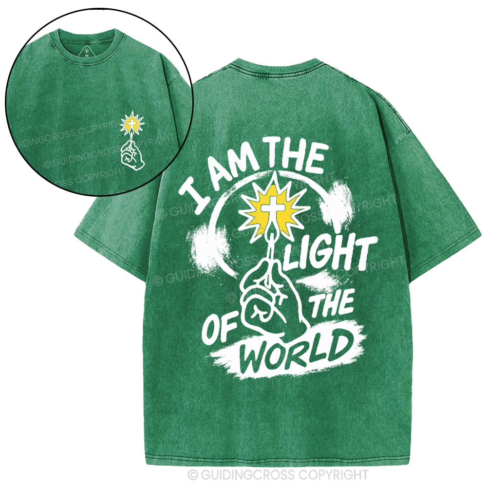 I Am The Light Of The World Christian Washed T-Shirt