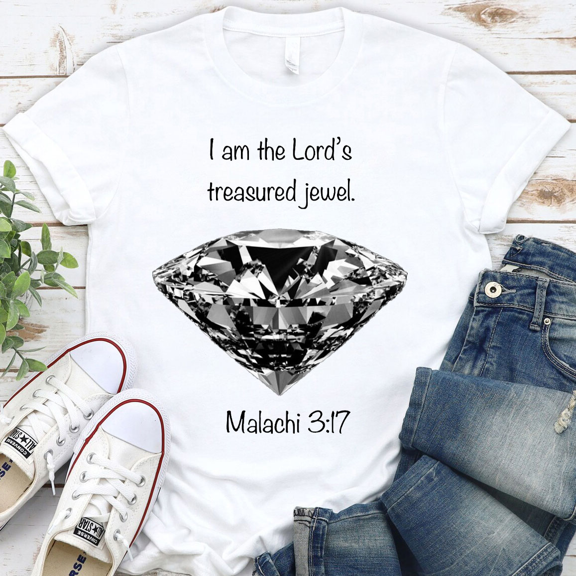 I Am The Lords Treasured Jewel Malachi 3:17 Christian T-Shirt