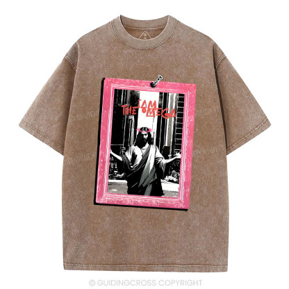 I Am The Omege Christian Washed T-Shirt