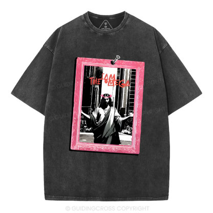 I Am The Omege Christian Washed T-Shirt