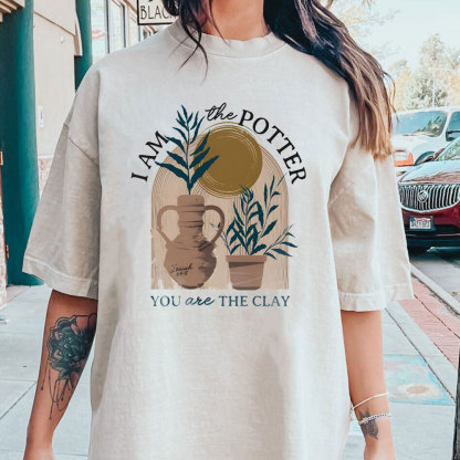 I Am The Potter You Are The Clay Christian Washed T-Shirt