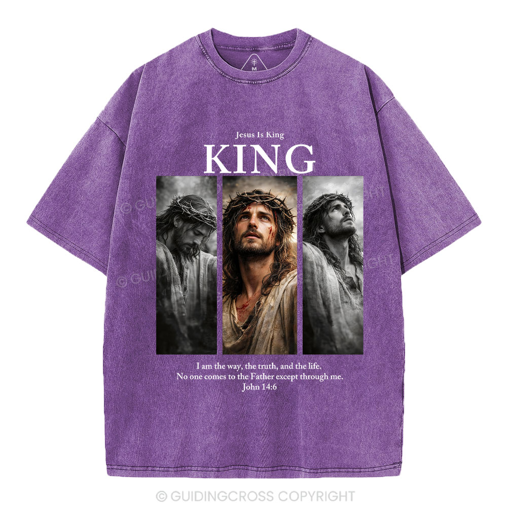 Jesus Is King Christian Washed T-Shirt