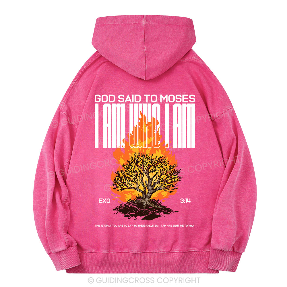 I Am Who I Am Christian Washed Hoodie