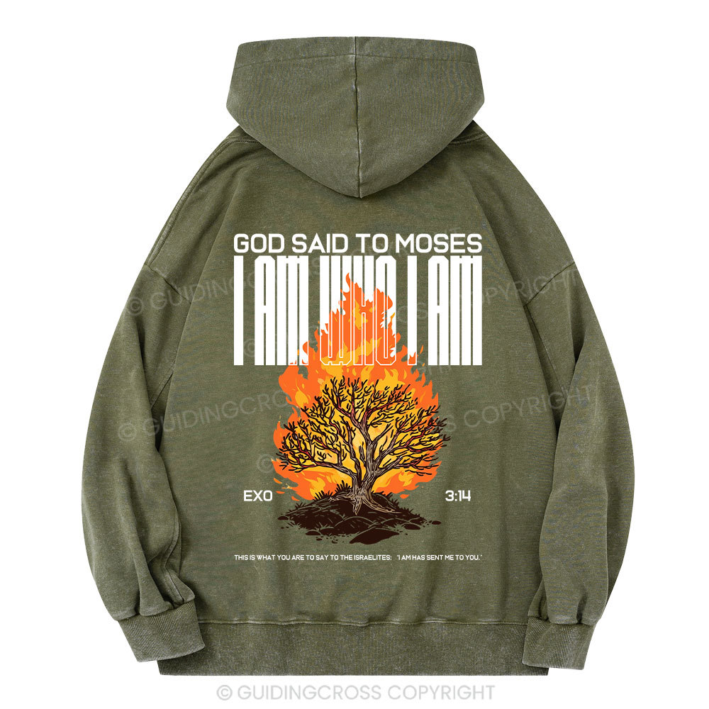 I Am Who I Am Christian Washed Hoodie