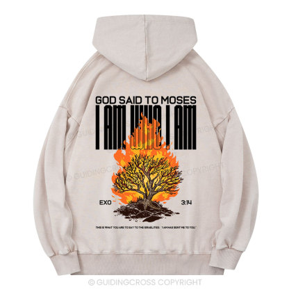 I Am Who I Am Christian Washed Hoodie
