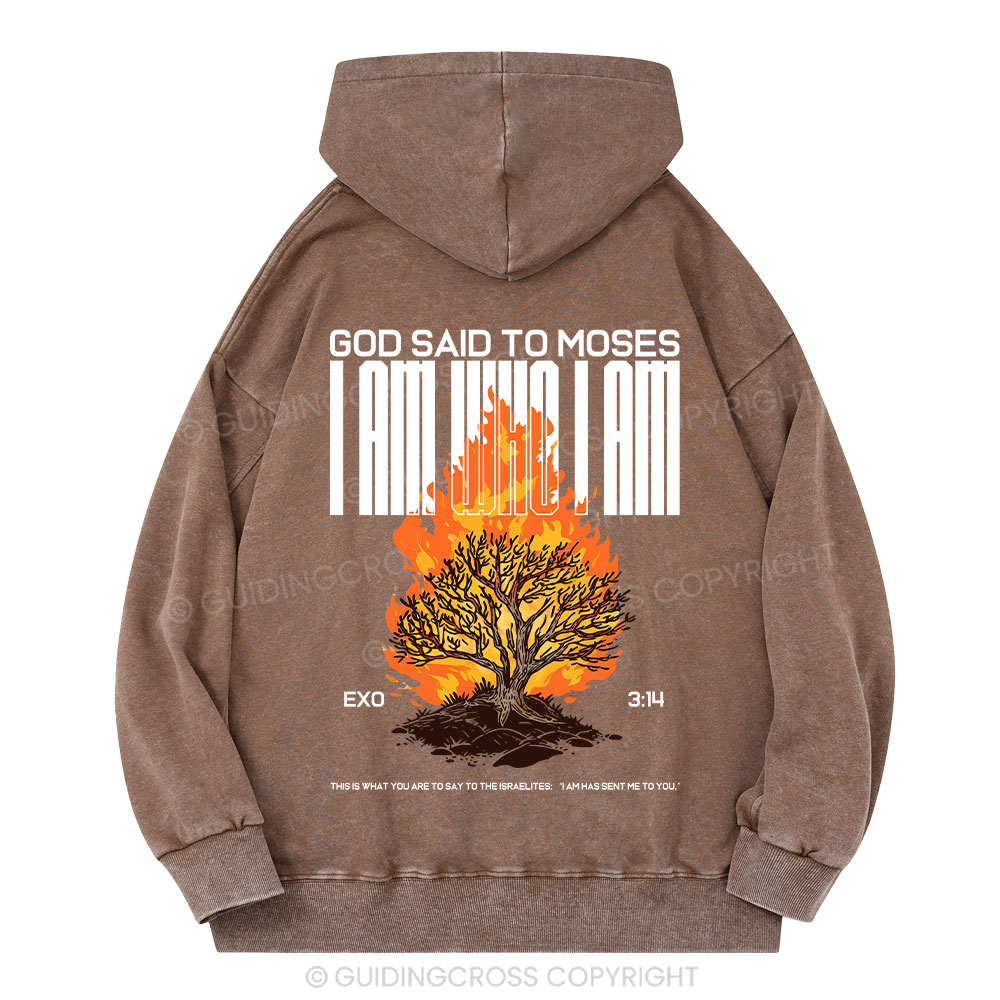 I Am Who I Am Christian Washed Hoodie