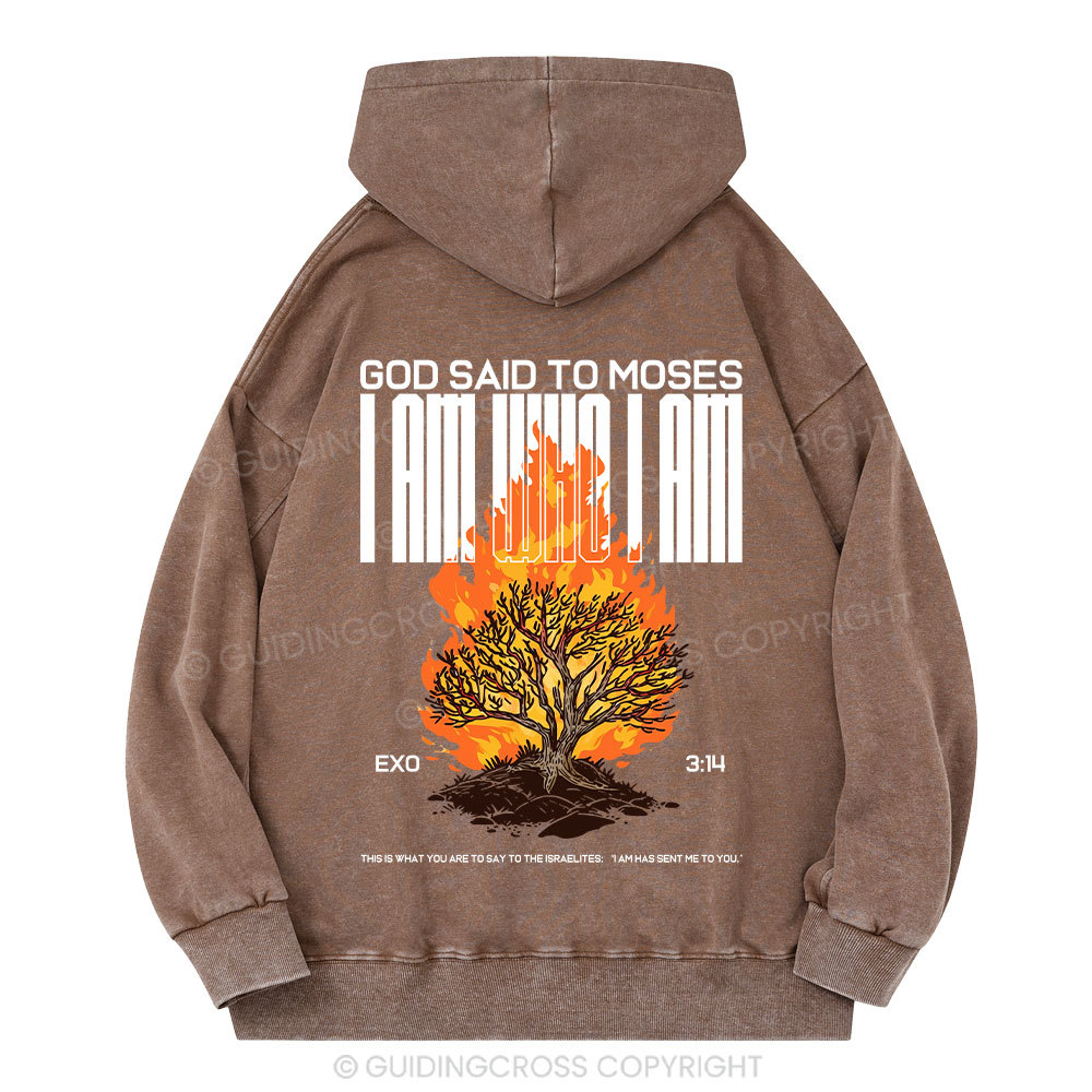 I Am Who I Am Christian Washed Hoodie