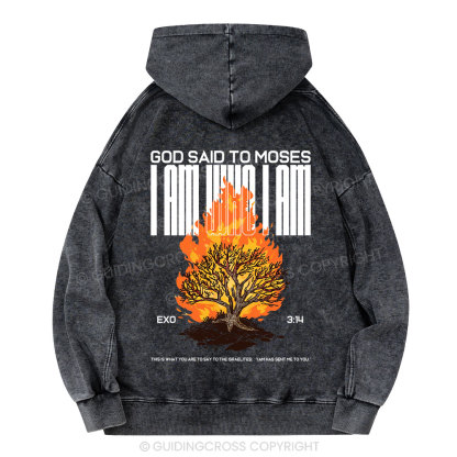 I Am Who I Am Christian Washed Hoodie