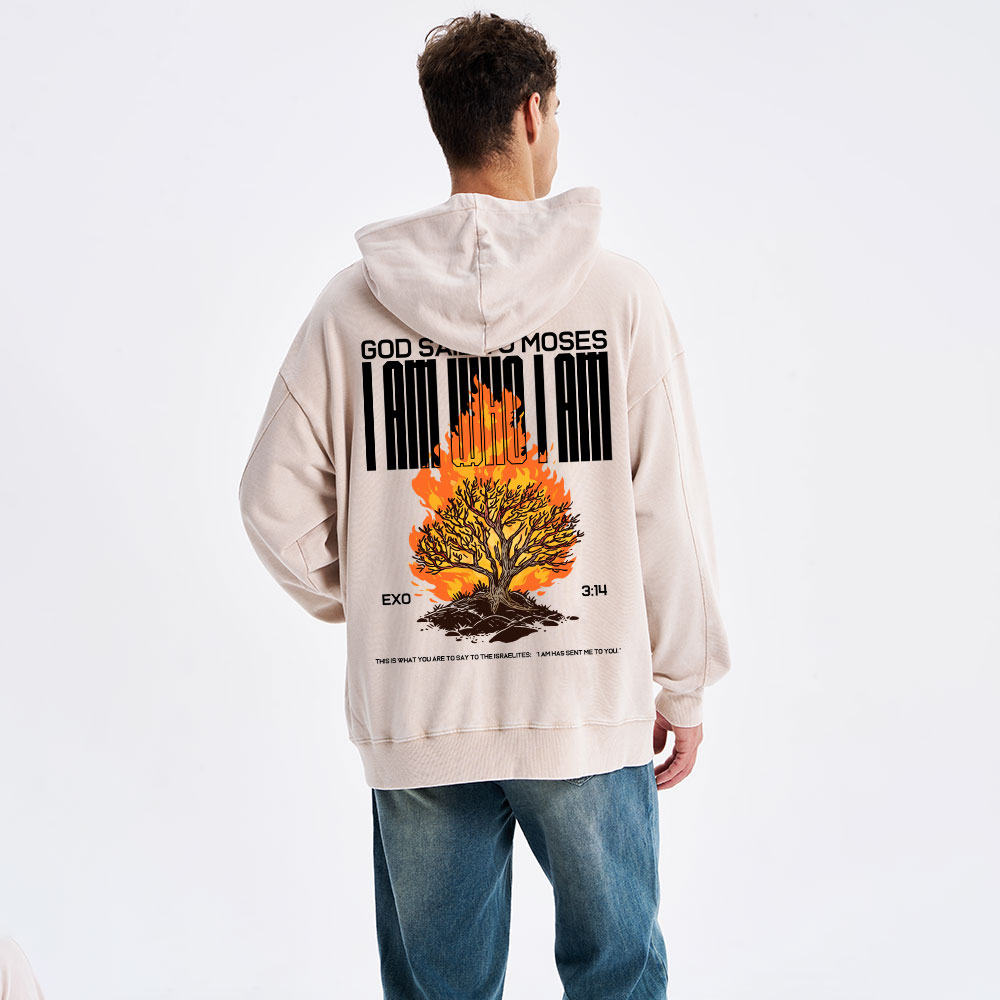 I Am Who I Am Christian Washed Hoodie