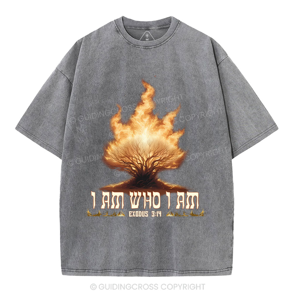 I Am Who I Am Christian Washed T-Shirt