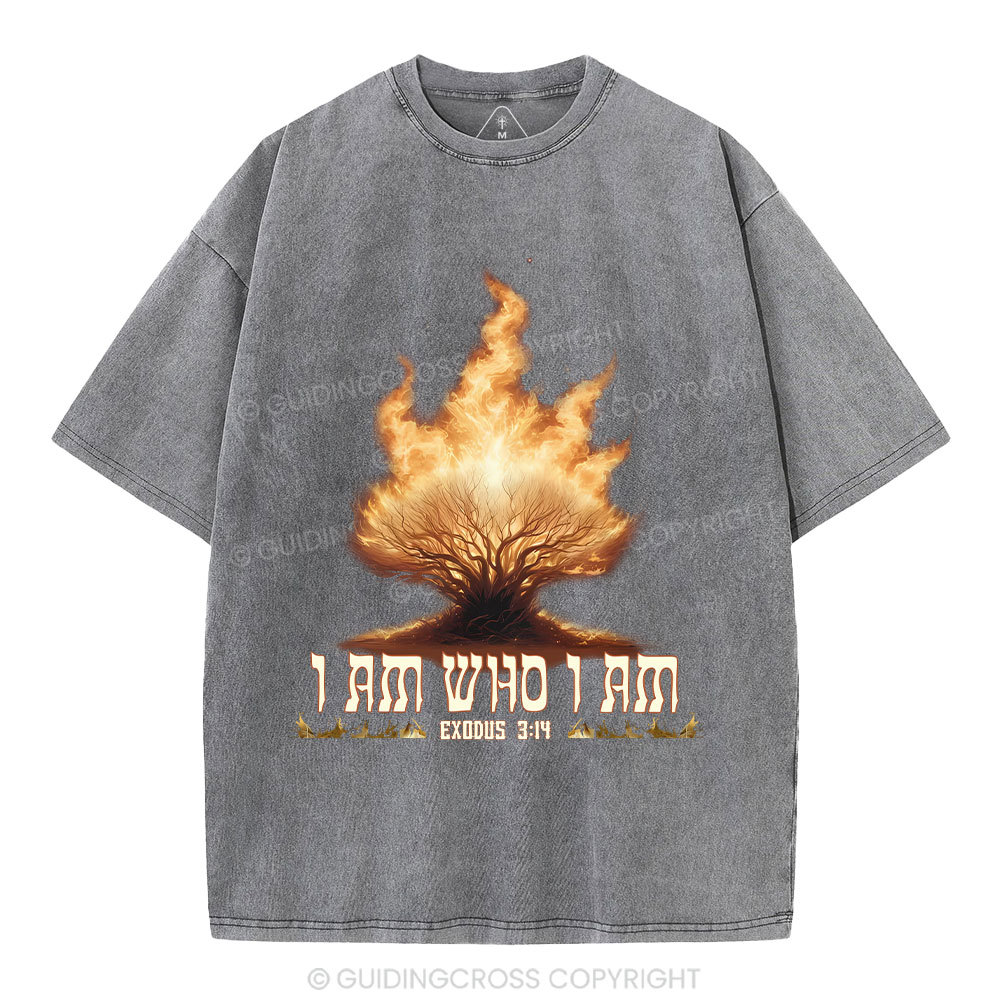 I Am Who I Am Christian Washed T-Shirt