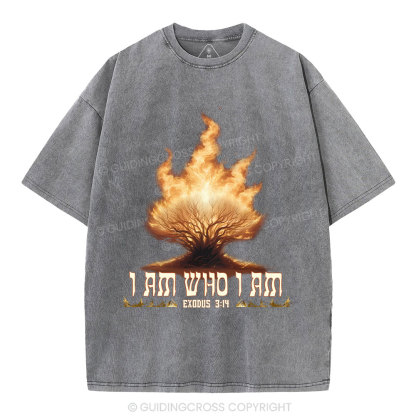 I Am Who I Am Christian Washed T-Shirt