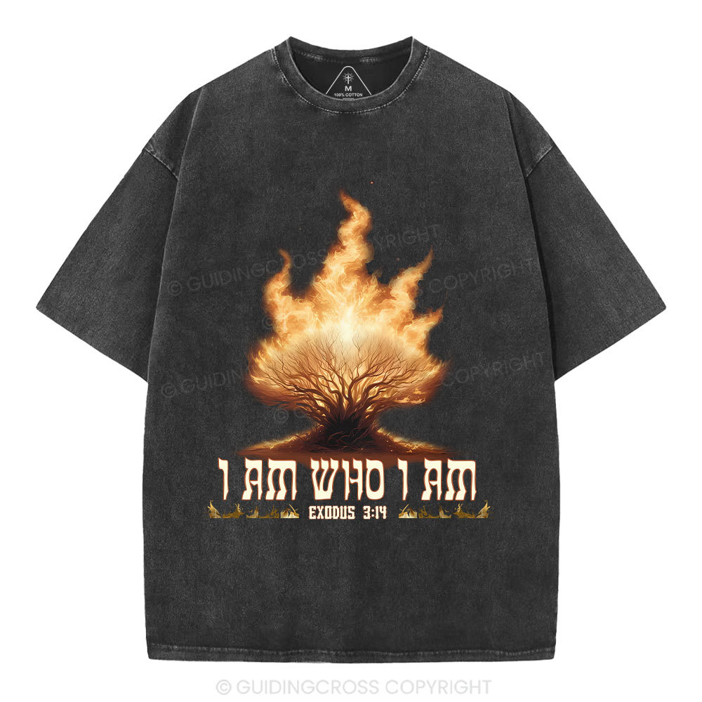 I Am Who I Am Christian Washed T-Shirt